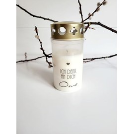 5 Aufkleber f√ºr Grabkerze "Ich denk an dich Oma" Grabschmuckzubeh√∂r Gro√üeltern Grablicht Oma, Friedhofskerze, Grabdeko Muttertag, tod, Trauer