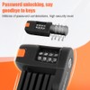Flintronic Folding Lock, Bicycle Lock Combination Lock with 4-Digit Code,