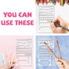 BEUNITONE Metal Journal Stencils 4x7 Banner Stencils for Journaling Reusable