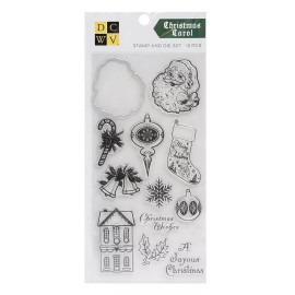 American Crafts DCWV Stamp & Die Set Christmas Carol New
