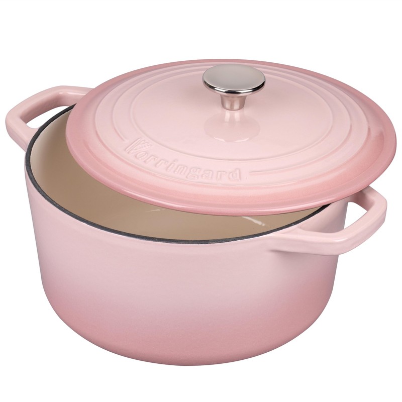 VORRINGARD Enameled Cast Iron Dutch Oven Pot with Lid, for