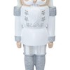 Sunnydaze 3ft Sterling The Silver Nutcracker Christmas Decoration - Polyresin
