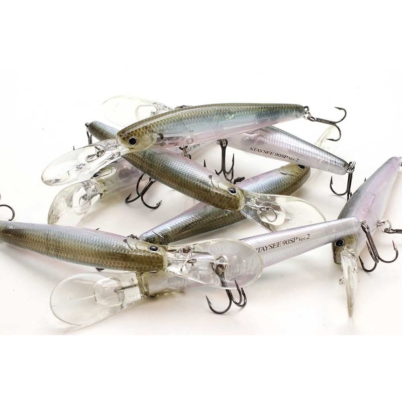 Lucky Craft Staysee 90SP Version 2 Bait (Ghost Minnow, 3-1/2-Inch)