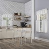 No. 918 Mariela Floral Trim Semi-Sheer Rod Pocket Kitchen Curtain