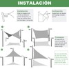 AXT SHADE Sun Shade Sail Waterproof 2.5x2.5x3.5m Triangle UV Block