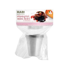 Habi ART173 Pack 3 Shapes Baba Au Rhum, 7 x 8 cm, aluminum, silver, 3 Units