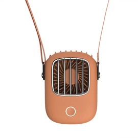 Hanging Neck Cooling Fan USB Rechargeable Portable Necklace Outdoor Sports Air Cooler Orange
