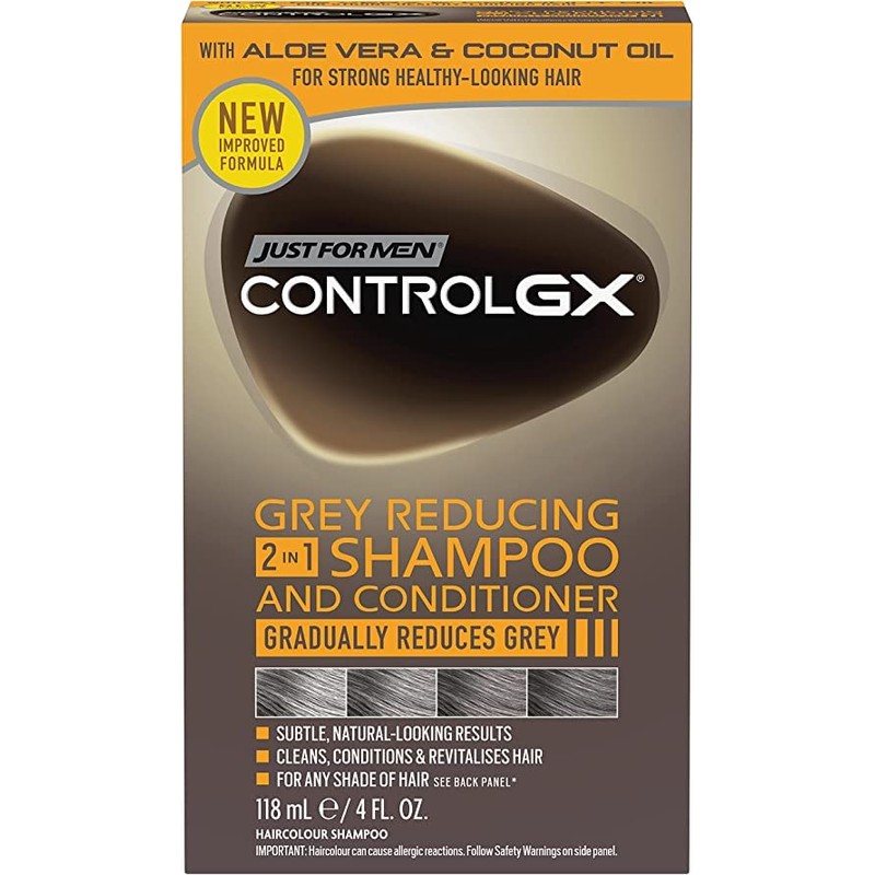 Just for Men Control GX, Grey Reducing 2-in-1 Shampoo &