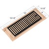 Red Oak Hardwood Drop in Floor Register, 4X12 Inch, with