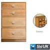 SISI UK Wooden Door Knobs 40mm Natural Wood Drawer Handle