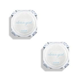Divok Clean Girl Powder Glass Bead Glow Glazed, 2 Pieces, White / 디보크 클린걸 파우더 유리알 광채 글레이즈드, 2개, 화이트