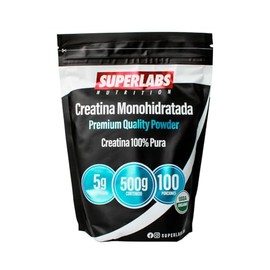Creatina Monohidrato en Polvo, 100% Pura, Sabor Natural, 500 g, Sin Aditivos, Libre de Gluten, Alta Absorción
