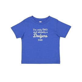 Curiositees 1st 2nd 3rd 4th ONE Two Three Four Year Old Birthday I'm Only and Already a Dodger Fan Baby Jersey Toddler Boys (US, Age, 4 Years, Two Year Old)