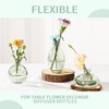 ATDORO 3 Pcs Mini Bud Vases, Clear Bud Vases for