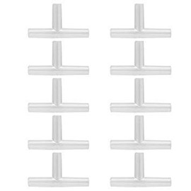 KOFUN 10 Pieces Aquarium 3 Way T Connector Tubing Air Valves for Fish Tank Oxygen Pump