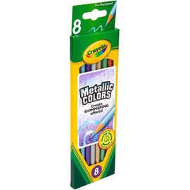 Crayola Metallic Colored Pencils, Long, 8-Pack