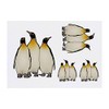 4 x 'King Penguins' Temporary Tattoos - Water Resistant, Skin-Safe,