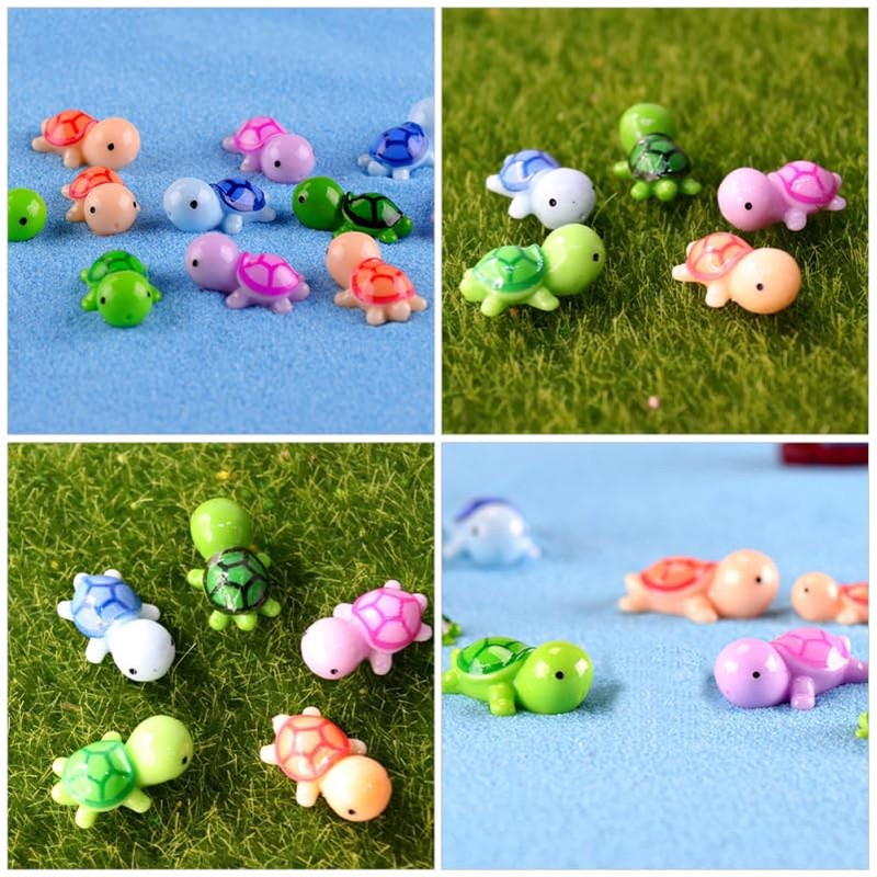 ERINGOGO 25pcs Small Turtle Miniature Turtle Resin Animal Bulk Minifigure