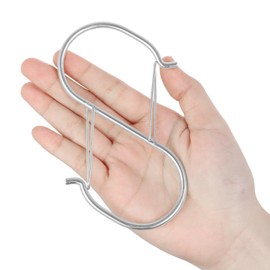 Large S Hooks Heavy Duty Double Latch Hanging Hooks for Plants Kitchen 4Pcs