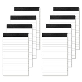 Notepad Small A7 Pack of 8 Notepad A7 Lined Mini Writing Pad 30 Sheets per Pad Small Notepads A7 Mini Notepad 80gsm Pockets Notepad Replacement Pads A7 Pad Lined for Office Household