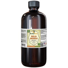 Wild Indigo (Baptisia Tinctoria) Tincture, Dried Roots Liquid Extract (Brand Name: HerbalTerra, Proudly Made in USA) 32 fl.oz (0.95 l)