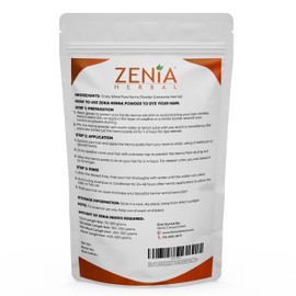 Zenia 100% Pure & Natural Henna Powder (Lawsonia Inermis) | 100 grams (3.5 oz) | Orange-Red Hair Color | Triple Sifted | Fresh from Rajasthan | No Chemicals, No Additives