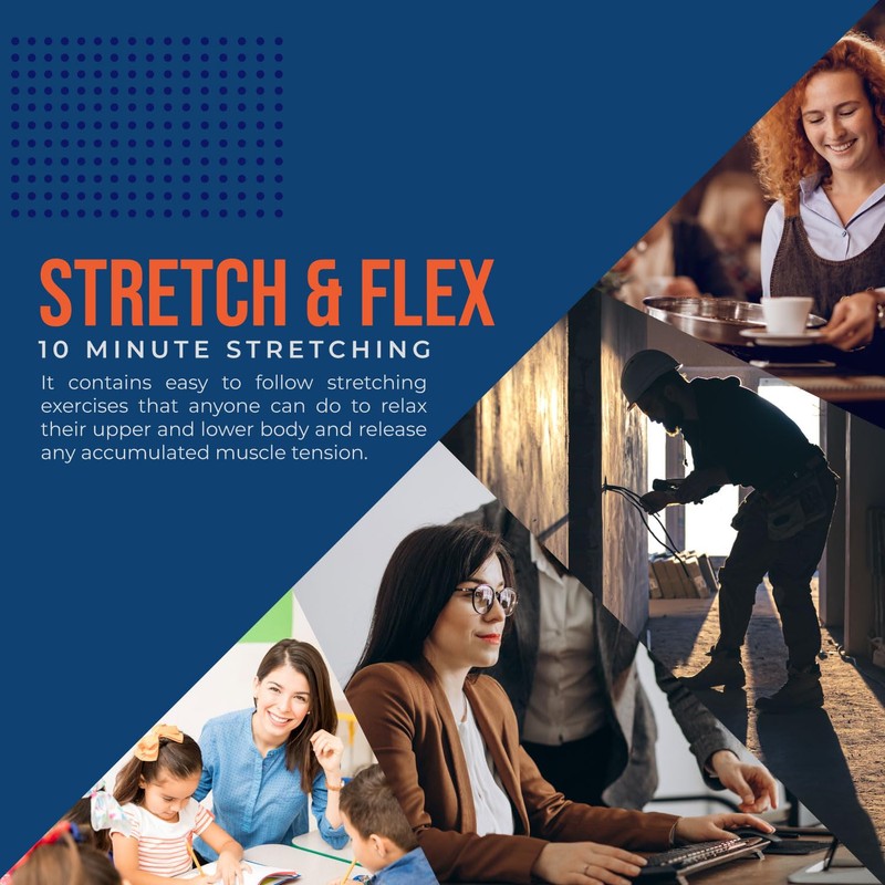 Stretch & Flex Poster Exercise for Workplace Guide Employees Employers