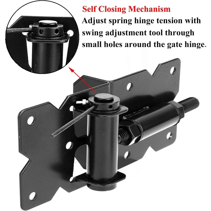 Nationwide Industries - Standard Self Closing Adjustable Steel Hinge Set