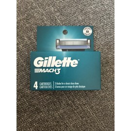 Gillette New Gillette Mach3 Men's Razor Blade Refill Cartridges - Pack of 4