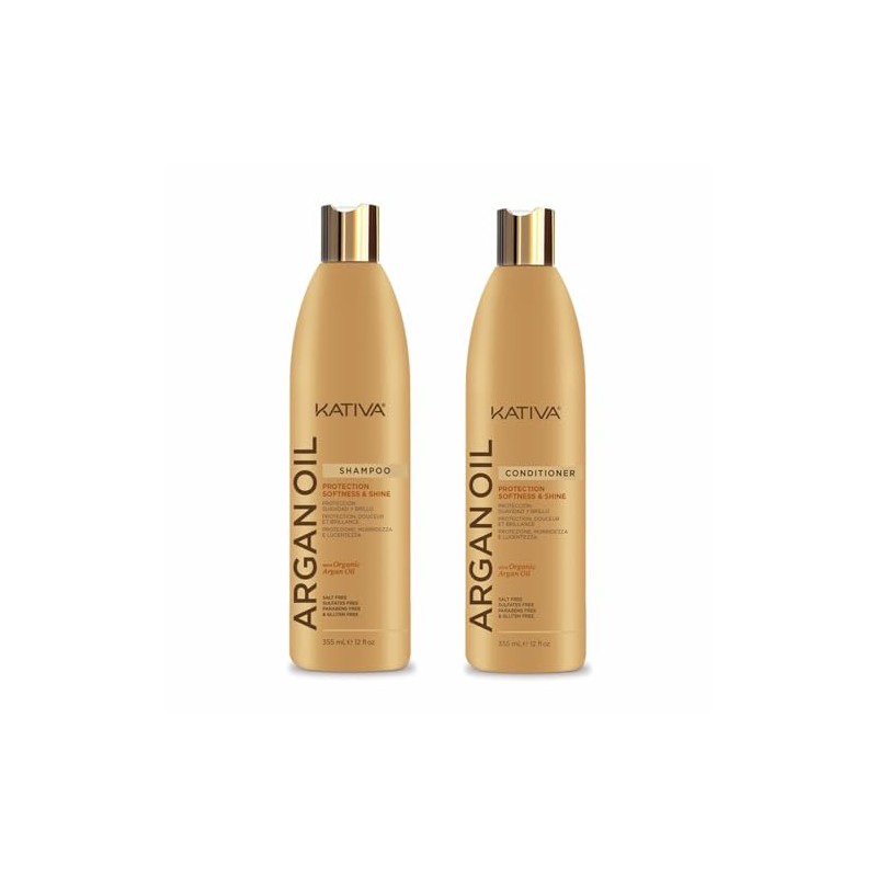 2 Pack KATIVA Aragan Oil Shampoo 355ML + KATIVA ARGAN