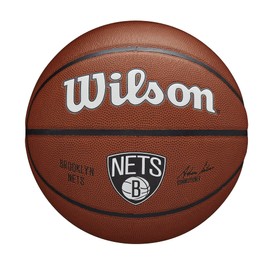 Wilson Basketball Team Alliance Brooklyn Nets Indoor/Outdoor Mixed Leather Size: 7