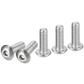 DTGN #8-32x1/2" Button Head Socket Cap Screws - 50Pack - Good for Machine - 304 Stainless Steel 18/8 - Hex Drive Full Thread UNC Fasteners