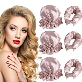 Rizadores de pelo sin calor, 6 varillas flexibles de satén | Hair Rollers,No Heat Damage Styling,Satin Fabric Soft,Frizz-Free,Easily Adjust Curling St