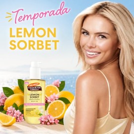Palmer's Cocoa Butter Formula, Lemon Sorbet, Aceite Corporal Iluminador, Extracto de Limón, Vitamina C & Niacinamida, Humectación 72 Horas, Exquisito 