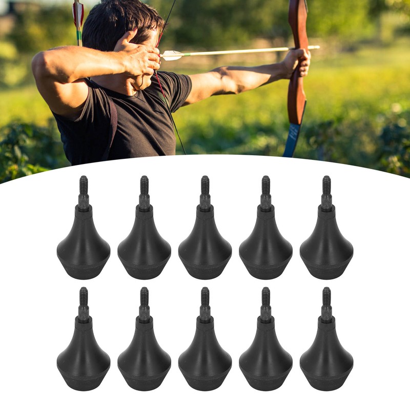 10pcs Archery Arrowheads Nylon Safety Archery Target Tips with Detachable