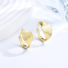 Gold Infinity Hoop Earrings for Women, Hypoallergenic Small Hoop Earrings, Girls Gold Plated Chunky Huggie Hoops Earring