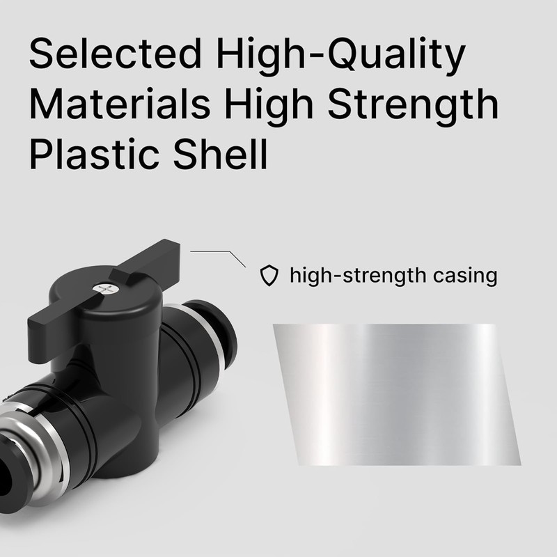 EterMutable BUC1/4 6Packs 1/4"OD Push to Connect Fittings Quick Connect