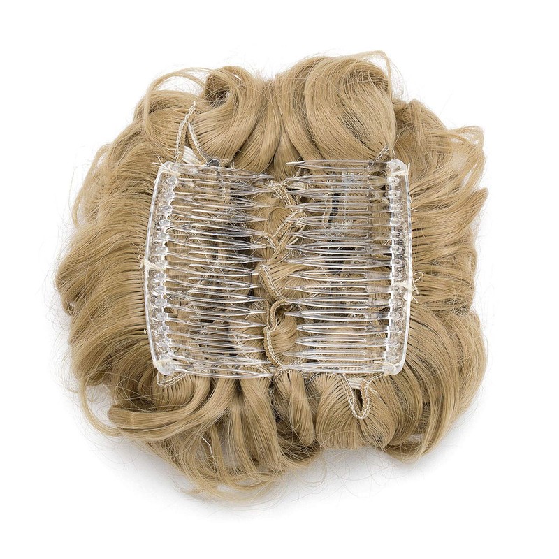 Scrunchy Updo Combs Ponytail Hair Extensions Clip in Bun Claw