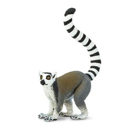 Safari Ltd. Figura de Lemur de Cola Anilla, Figura Realista de Selva de Vida Silvestre Pintada a Mano de 4 Pulgadas, Juguete Educativo para niños, niñas y niños a Partir de 3 años
