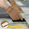 HANDLANDY Leather Gardening Gloves, Work Gloves for Men and Women,