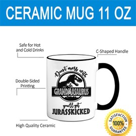 Gifts for Grandma mugs Funny Grandma Gift Grandmasaurus Cup Grandma Birthday Gifts Mothers Day Gifts for Grandma from Grandkids Grandma Gifts Grandma Mugs from Grandchild Grandma And Grandpa Mugs 11oz