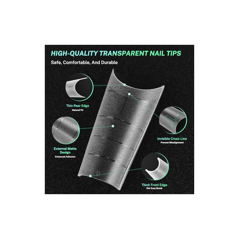 JODSONE Short Coffin Press on Flase Nail Tips for Extension