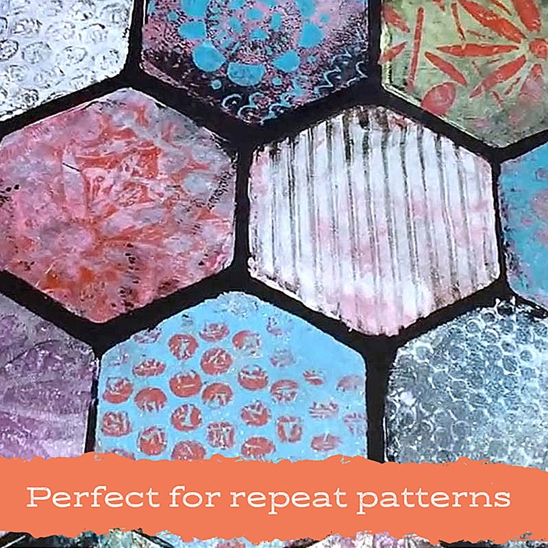 Gel Press Monoprinting Print Plates - Petites 3pc Set: Hexagon,