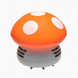 Aliotech Mini Cute Table Dust Vacuum Cleaner Mushroom Shaped Portable Corner Desk Vacuum Cleaner Mini Cute Vacuum Cleaner Dust Sweeper(Orange)