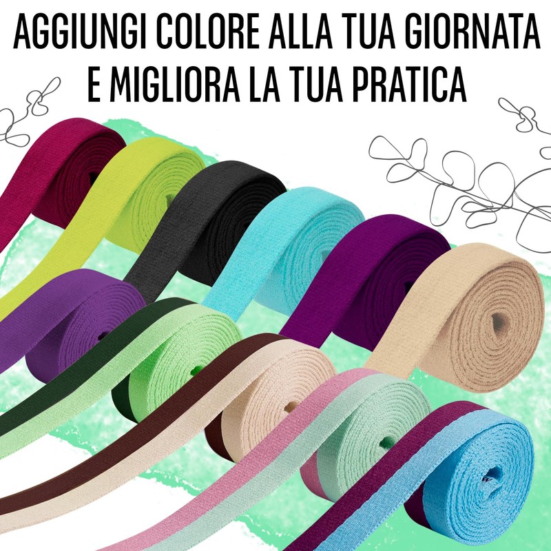 TECEUM Cintura Premium per Tappetino Yoga in Morbido Cotone Universale