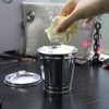DOERDO Mini Desktop Wastebasket Galvanized Trash Can, for Kitchen Countertop,