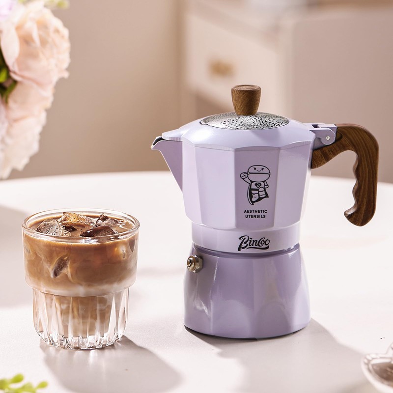 Bincoo Espresso Maker Stovetop - 2 Cup/120ML Small Stove Top