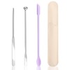 3 Pcs Makeup Spatula,Foundation Cosmetic Spatula,Stainless Steel Facial Beauty Spatulas