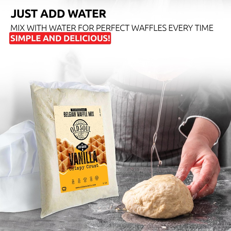 OldSoul Professional Belgian Waffle Mix | 5 Lbs | Crispy