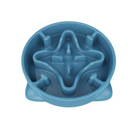 Slow Feeder Dog Bowls Medium Breed, Dog Food Bowl Medium Anti-Choking Bloat Stop Puzzle Healthy Eating Bowl (Blue, 2 Cup)